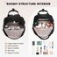 LOVEVOOK Rucksack Damen Klein, Wasserdicht Cityrucksack Handtasche 2 in 1, Mini Tasche Daypack Backpack Women Elegant für Freizeit Schule Reisen Arbeit, Schwarz