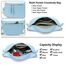 Vezluax 30x20cm umhängetasche Damen Bauchtasche Damen Groß Vegan Leder Crossbody Bag stylisch Frauen mit breitem Gurt Blau