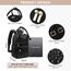 LOVEVOOK Rucksack Damen Klein, Wasserdicht Cityrucksack Handtasche 2 in 1, Mini Tasche Daypack Backpack Women Elegant für Freizeit Schule Reisen Arbeit, Schwarz