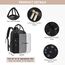 LOVEVOOK Damen Rucksack Mittelgroß, 14 Zoll Schulrucksack Teenager Mädchen Laptop Backpack School Bag Schultasche Arbeitstasche, Wasserdicht Travel Backpack für Reise Uni College, Schwarz