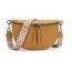 Vezluax 30x20cm umhängetasche Damen Bauchtasche Damen Groß Vegan Leder Crossbody Bag stylisch Gürteltasche Brusttasche Frauen mit breitem Gurt Fichtengelb