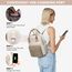 LOVEVOOK 13,3 Zoll Rucksack Damen Klein, Wasserdicht Cityrucksack Handtasche 2 in 1, Mini Tasche Daypack Backpack Women Elegant für Freizeit Schule Reisen Arbeit, Grün Beige