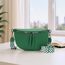 Vezluax 30x20cm umhängetasche Damen Bauchtasche Damen Groß Vegan Leder Crossbody Bag stylisch Gürteltasche Brusttasche Frauen mit breitem Gurt Mintgrün