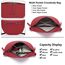 Vezluax 30x20cm umhängetasche Damen Bauchtasche Damen Groß Vegan Leder Crossbody Bag stylisch Gürteltasche Brusttasche Frauen mit breitem Gurt Kirschrot