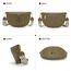 Vezluax 30x20cm umhängetasche Damen Bauchtasche Damen Groß Vegan Leder Crossbody Bag stylisch Frauen mit breitem Gurt OlivGrün