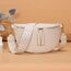 Vezluax 30x20cm umhängetasche Damen Bauchtasche Damen Groß Vegan Leder Crossbody Bag stylisch Muttertags geschenke für frauen mit breitem Gurt BeigeWeiß