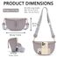 Vezluax 30x20cm umhängetasche Damen Bauchtasche Damen Groß Vegan Leder Crossbody Bag stylisch Frauen mit breitem Gurt Grau