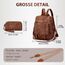 Leathario Rucksakck Damen Set Wasserdicht,Veganes Leder Cityrucksack,Rucksackhandtasche Mittelgroß, Diebstahlsich Tagesrucksack für Büro,Pendeln,Arbeit,Leicht Elegant Backpack Women Groß für Reise