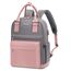 LOVEVOOK 13,3 Zoll Rucksack Damen Klein, Wasserdicht Cityrucksack Handtasche 2 in 1, Mini Tasche Daypack Backpack Women Elegant für Freizeit Schule Reisen Arbeit, Rosa Grau