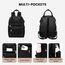 LOVEVOOK Rucksack Damen Klein, Wasserdicht Cityrucksack Handtasche 2 in 1, Mini Tasche Daypack Backpack Women Elegant für Freizeit Schule Reisen Arbeit, Schwarz
