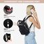 LOVEVOOK Rucksack Damen Klein, Wasserdicht Cityrucksack Handtasche 2 in 1, Mini Tasche Daypack Backpack Women Elegant für Freizeit Schule Reisen Arbeit, Schwarz