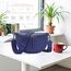 Vezluax 30x20cm umhängetasche Damen Bauchtasche Damen Groß Vegan Leder Crossbody Bag stylisch Frauen mit breitem Gurt Dark Blue