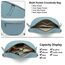 Vezluax 30x20cm umhängetasche Damen Bauchtasche Damen Groß Vegan Leder Crossbody Bag stylisch Gürteltasche Brusttasche Frauen mit breitem Gurt Rauchblau