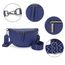 Vezluax 30x20cm umhängetasche Damen Bauchtasche Damen Groß Vegan Leder Crossbody Bag stylisch Frauen mit breitem Gurt Dark Blue