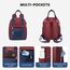 LOVEVOOK Rucksack Damen Klein, Wasserdicht Cityrucksack Handtasche 2 in 1, Mini Tasche Daypack Backpack Women Elegant für Freizeit Schule Reisen Arbeit, Marineblau Dunkelrot