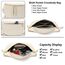 Vezluax 30x20cm umhängetasche Damen Bauchtasche Damen Groß Vegan Leder Crossbody Bag stylisch Muttertags geschenke für frauen mit breitem Gurt BeigeWeiß