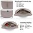 Vezluax 30x20cm umhängetasche Damen Bauchtasche Damen Groß Vegan Leder Crossbody Bag stylisch Frauen mit breitem Gurt Grau