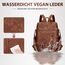 Leathario Rucksakck Damen Set Wasserdicht,Veganes Leder Cityrucksack,Rucksackhandtasche Mittelgroß, Diebstahlsich Tagesrucksack für Büro,Pendeln,Arbeit,Leicht Elegant Backpack Women Groß für Reise