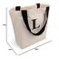 Cottonbagjoe Große Shopper Baumwolltasche 45 × 38 × 10 cm aus 220 g/m² Baumwolle – Stofftasche mit Reißverschluss-Innentasche, Softfinish & schwarzen Henkeln – OEKO-TEX® STANDARD 100