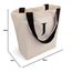 Cottonbagjoe Große Shopper Baumwolltasche 45 × 38 × 10 cm aus 220 g/m² Baumwolle – Stofftasche mit Reißverschluss-Innentasche, Softfinish & schwarzen Henkeln – OEKO-TEX® STANDARD 100