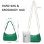 WantGor Clutch Tote Handtaschen, Umhängetasche für Frauen Crossbody Taschen Mini Hobo Bag Retro Vegan Leder Trendy Handtasche (Dunkelgrün)