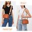 TIAASTAP Damen Umhängetasche Klein Leder Handtasche Crossbody Bag Crossbag Schultertasche Damen Tasche Moderne Taschen mit breitem Schultergurt und 3 Fächern