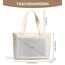 KALIDI Shopper Tasche Damen Groß Handtasche Arbeitstasche Uni Tote Bag Beige für Arbeit, Schule, Büro