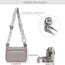 TIAASTAP Damen Umhängetasche Klein Leder Handtasche Crossbody Bag Crossbag Schultertasche Damen Tasche Moderne Taschen mit breitem Schultergurt und 3 Fächern