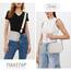 TIAASTAP Damen Umhängetasche Klein Leder Handtasche Crossbody Bag Crossbag Schultertasche Damen Tasche Moderne Taschen mit breitem Schultergurt und 3 Fächern