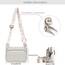 TIAASTAP Damen Umhängetasche Klein Leder Handtasche Crossbody Bag Crossbag Schultertasche Damen Tasche Moderne Taschen mit breitem Schultergurt und 3 Fächern