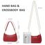 WantGor Clutch Tote Handtaschen, Umhängetasche für Frauen Crossbody Taschen Mini Hobo Bag Retro Vegan Leder Trendy Handtasche (Rot)