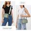 TIAASTAP Damen Umhängetasche Klein Leder Handtasche Crossbody Bag Crossbag Schultertasche Damen Tasche Moderne Taschen mit breitem Schultergurt und 3 Fächern