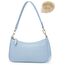 WantGor Clutch Tote Handtaschen, Umhängetasche für Frauen Crossbody Taschen Mini Hobo Bag Retro Vegan Leder Trendy Handtasche (Blau)