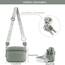 TIAASTAP Damen Umhängetasche Klein Leder Handtasche Crossbody Bag Crossbag Schultertasche Damen Tasche Moderne Taschen mit breitem Schultergurt und 3 Fächern