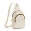 OSOCE Crossbody Damen Klein Brusttasche PU Leder Sling Bag Diebstahlsicher Crossbag Damen Schulterrucksack Vielseitige Umhängetasche für Reisen und mehr in Braun Weiß und Schwarz (Weiß, Extra groß)