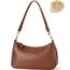 WantGor Clutch Tote Handtaschen, Umhängetasche für Frauen Crossbody Taschen Mini Hobo Bag Retro Vegan Leder Trendy Handtasche (Braun)