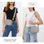 TIAASTAP Damen Umhängetasche Klein Leder Handtasche Crossbody Bag Crossbag Schultertasche Damen Tasche Moderne Taschen mit breitem Schultergurt und 3 Fächern