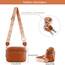 TIAASTAP Damen Umhängetasche Klein Leder Handtasche Crossbody Bag Crossbag Schultertasche Damen Tasche Moderne Taschen mit breitem Schultergurt und 3 Fächern