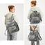 Puwuzixi Frauen Rucksack Wasserdicht Anti-Diebstahl Leichtgewicht PU Mode Reisen Mehrzweck Cabrio Geldbörse Umhängetasche Handtasche Rucksack（Grey）