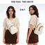 OSOCE Crossbody Damen Klein Brusttasche PU Leder Sling Bag Diebstahlsicher Crossbag Damen Schulterrucksack Vielseitige Umhängetasche für Reisen und mehr in Braun Weiß und Schwarz (Weiß, Extra groß)