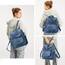 Puwuzixi Frauen Rucksack Wasserdicht Anti-Diebstahl Leichtgewicht PU Mode Reisen Mehrzweck Cabrio Geldbörse Umhängetasche Handtasche Rucksack（Blue）