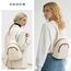 OSOCE Crossbody Damen Klein Brusttasche PU Leder Sling Bag Diebstahlsicher Crossbag Damen Schulterrucksack Vielseitige Umhängetasche für Reisen und mehr in Braun Weiß und Schwarz (Weiß, Extra groß)
