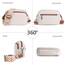 TIAASTAP Damen Umhängetasche Klein Leder Handtasche Crossbody Bag Crossbag Schultertasche Damen Tasche Moderne Taschen mit breitem Schultergurt und 3 Fächern