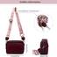 TIAASTAP Damen Umhängetasche Klein Leder Handtasche Crossbody Bag Crossbag Schultertasche Damen Tasche Moderne Taschen mit breitem Schultergurt und 3 Fächern