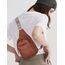 OSOCE Crossbody Damen Klein Brusttasche PU Leder Sling Bag Diebstahlsicher Crossbag Damen Schulterrucksack Vielseitige Umhängetasche für Reisen und mehr in Braun Weiß und Schwarz
