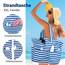 Strandtasche XXL Familie Große Beach Bag Badetasche mit Reißverschluss Shopper Damen, Leicht Faltbare Grosse Schwimmbadtasche, Urlaub Must Have Einkaufstaschen für Reisen Einkaufen Picknick Alltag