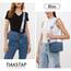 TIAASTAP Damen Umhängetasche Klein Leder Handtasche Crossbody Bag Crossbag Schultertasche Damen Tasche Moderne Taschen mit breitem Schultergurt und 3 Fächern