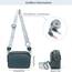 TIAASTAP Damen Umhängetasche Klein Leder Handtasche Crossbody Bag Crossbag Schultertasche Damen Tasche Moderne Taschen mit breitem Schultergurt und 3 Fächern