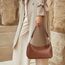 WantGor Clutch Tote Handtaschen, Umhängetasche für Frauen Crossbody Taschen Mini Hobo Bag Retro Vegan Leder Trendy Handtasche (Braun)