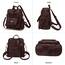 Puwuzixi Frauen Rucksack Wasserdicht Anti-Diebstahl Leichtgewicht PU Mode Reisen Mehrzweck Cabrio Geldbörse Umhängetasche Handtasche Rucksack（Chocolate）